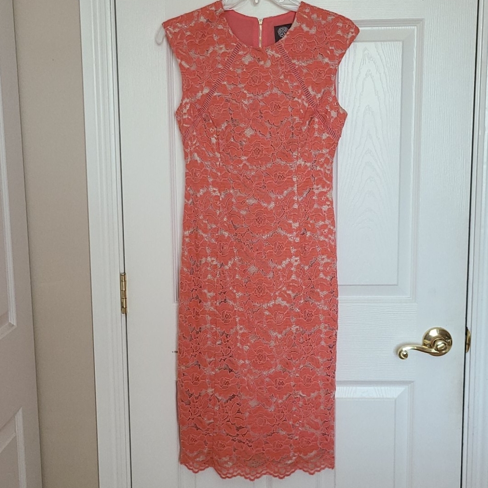 Vince Camuto coral lace dresses
